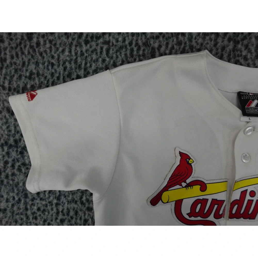 Majestic Baseball Jersey‎ Youth Large White 2011 World Series David Freese 23